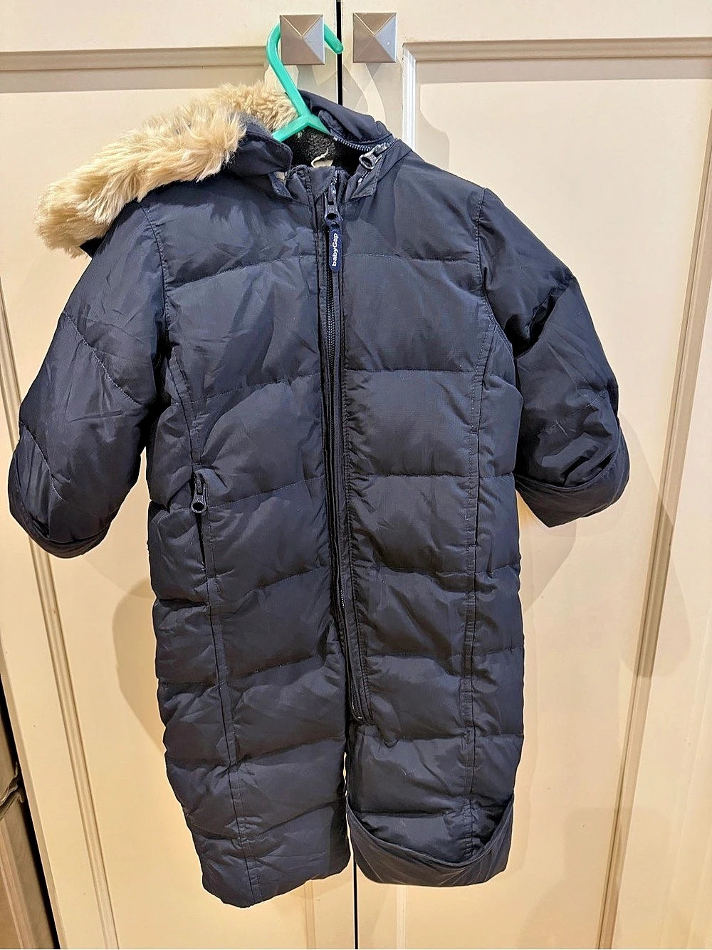 Baby GAP 3-6m Baby Puffer Snowsuit Blue